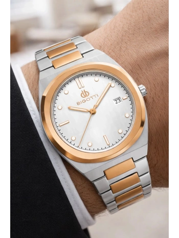 Erkek Kol Saati Tüm Fonksiyonlar Aktif Gümüş-rose Gold Sdb004