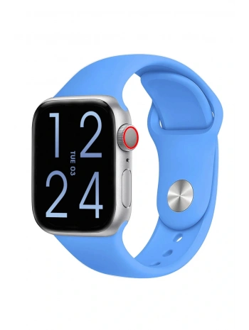 Fc Smart S10 Max – Bluetooth Arama, Spor Modları, Alüminyum Kasa Akıllı Saat Gümüş-Mavi