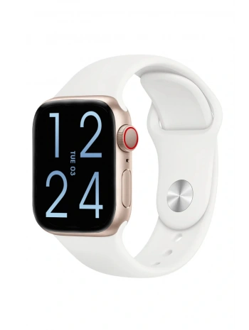 FC Smart S10 Max – Bluetooth Arama, Spor Modları, Alüminyum Kasa Akıllı Saat Rose-Beyaz