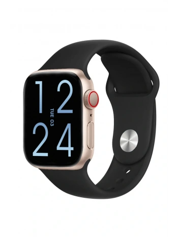 FC Smart S10 Max – Bluetooth Arama, Spor Modları, Alüminyum Kasa Akıllı Saat Siyah-Rose