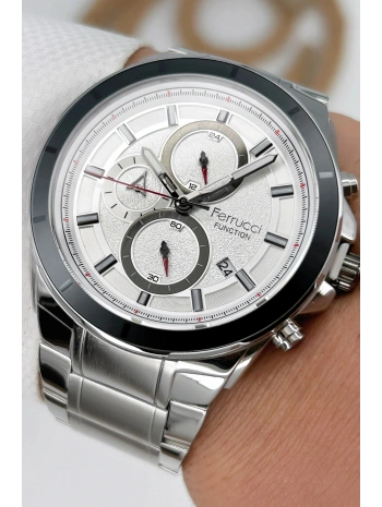 Function Erkek Kol Saati Çelik Kordon Gümüş-beyaz Bileklik Hediyeli 3atm Sdfer059