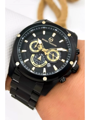 Premium Lüx Çelik Kordon Erkek Kol Saati Siyah Stsd010