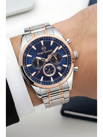 Premium Lüx Çelik Kordon Erkek Kol Saati Gümüş-rose Stsd007