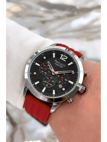 Function Erkek Kol Saati Silikon Kordon Bileklik Hediyeli 3atm Kırmızı Sdfer065