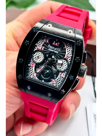 Function Erkek Kol Saati Silikon Kordon Bileklik Hediyeli 3atm Kırmızı Sdfer066