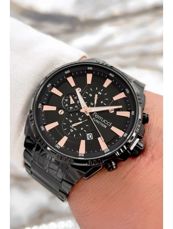 Siyah Yeni Sezon Çelik Kordon Function Erkek Kol Saati Sdfer072