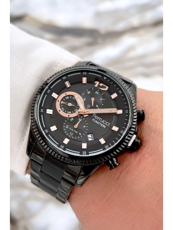 Siyah Çelik Kordon Function Yeni Sezon Erkek Kol Saati Sdfer073