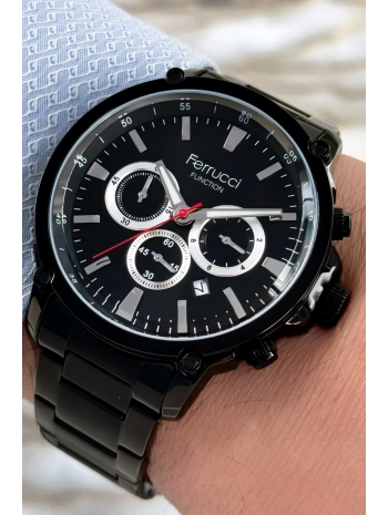 Çelik Kordon Function Siyah Yeni Sezon Erkek Kol Saati Sdfer076