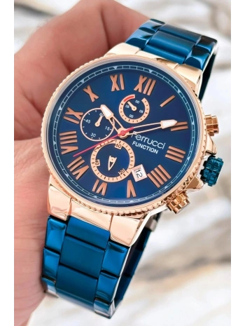 Çelik Kordon Function Erkek Kol Saati Mavi 3atm Suya Dayanıklı Sdfer089