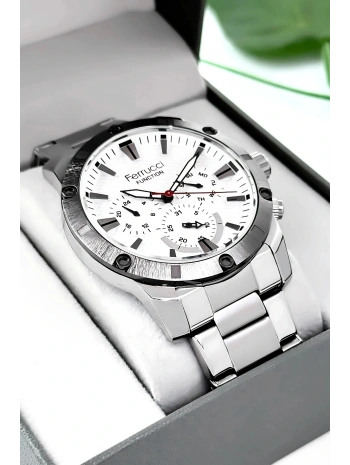 Function Erkek Kol Saati Gümüş-beyaz Çelik Kordon 3atm Suya Dayanıklı Sdfer093