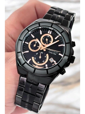 Function Erkek Kol Saati Siyah Çelik Kordon 3atm Suya Dayanıklı Sdfer094