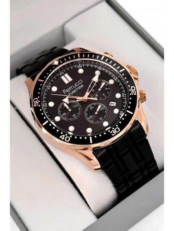 Function Erkek Kol Saati Siyah Çelik Kordon 3atm Suya Dayanıklı Sdfer095