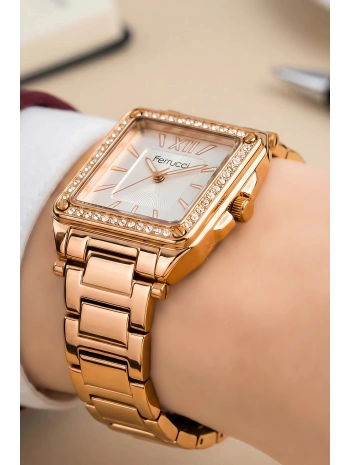 Rose Çelik Kordon Taşlı Çelik Kasa Kadın Kol Saati Fc.14169m.02 Sdfer102