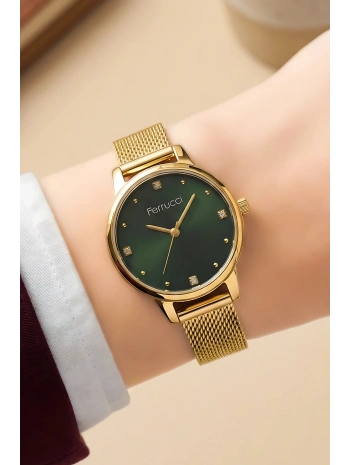 Gold Çelik Hasır Kordon Çelik Kasa Kadın Kol Saati Fc.03245h.05 Sdfer103