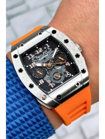 Function, 3atm, Turuncu Renk Silikon Kordon Erkek Kol Saati, Sdfer138