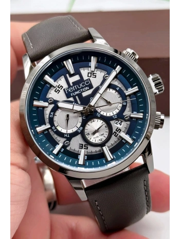 Function Füme Deri Kordon Erkek Kol Saati 3atm Bileklik Hediyeli Sdfer140