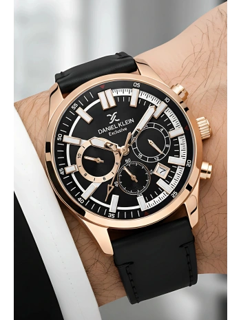 Exclusive Siyah Deri Kordon Erkek Kol Saati 3 Atm+Bileklik Hediyeli sddk085