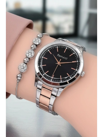 Çelik Kordon & Şık Tasarım, Kadın Kol Saati, 3ATM Suya Dayanıklı Rose-Gümüş sdfer153