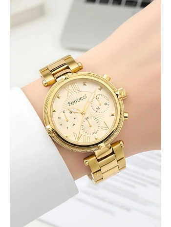 Çelik Kordon & Şık Tasarım, Kadın Kol Saati, 3ATM Suya Dayanıklı Gold sdfer154