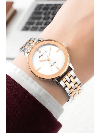 Çelik Kordon & Özel Tasarım, Kadın Kol Saati, 3atm Suya Dayanıklı Rose-gümüş Sdfer156