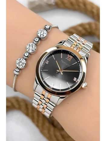 Çelik Kordon & Özel Tasarım, Kadın Kol Saati, 3ATM Suya Dayanıklı Rose-Gümüş sdfer157