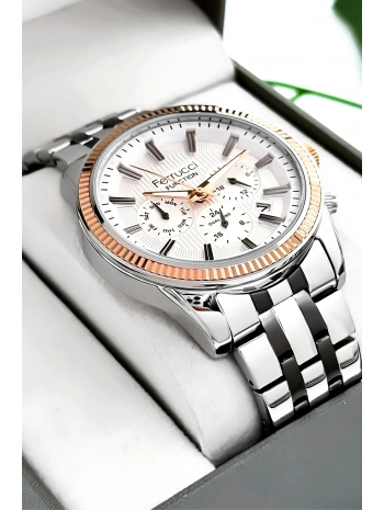 Function Erkek Kol Saati Çelik Kordon Gümüş-beyaz Bileklik Hediyeli 3atm Sdfer170