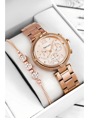 Çelik Kordon & Şık Tasarım, Kadın Kol Saati, 3atm Suya Dayanıklı Rose Sdfer171