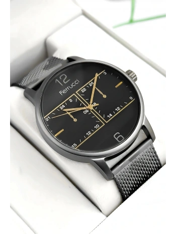 Erkek Kol Saati Çelik Kordon Kamuflaj Bileklik Hediyeli 3atm Sdfer173