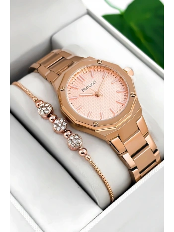 Çelik Kordon & Kasa Kadın Kol Saati, 3atm Suya Dayanıklı Rose Sdfer175