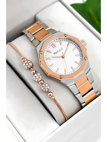 Çelik Kordon & Kasa Kadın Kol Saati, 3atm Suya Dayanıklı Gümüş-rose Sdfer175