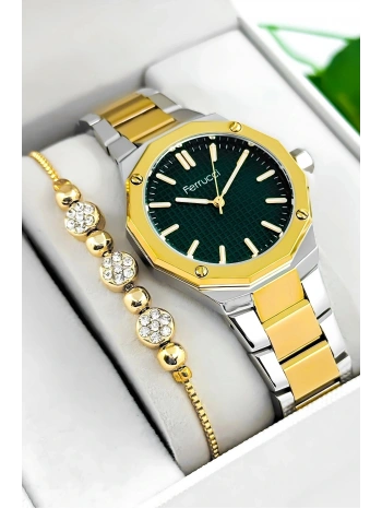 Çelik Kordon & Kasa Kadın Kol Saati, 3atm Suya Dayanıklı Gümüş-gold Sdfer175