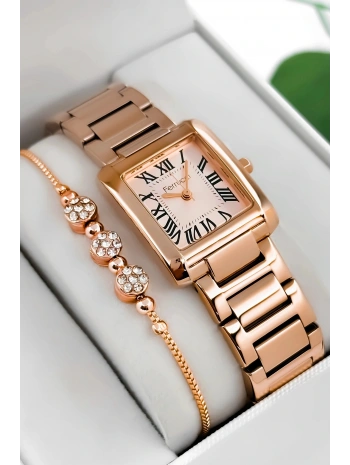 Çelik Kordon & Kasa Kadın Kol Saati, 3atm Suya Dayanıklı Rose Sdfer176