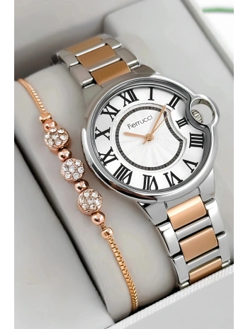 Çelik Kordon & Kasa Kadın Kol Saati, 3atm Suya Dayanıklı Rose-gümüş Sdfer177
