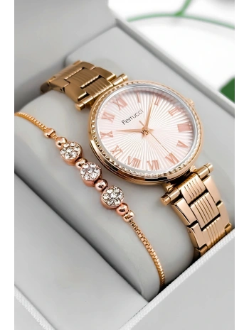 Çelik Kordon & Kasa Kadın Kol Saati, 3atm Suya Dayanıklı Rose Sdfer178