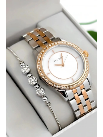 Çelik Kordon & Kasa Kadın Kol Saati, 3atm Suya Dayanıklı Rose-gümüş Sdfer179