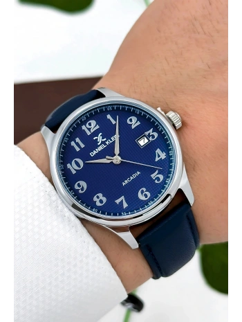 Deri Kordon Takvimli Erkek Kol Saati Lacivert sddk101