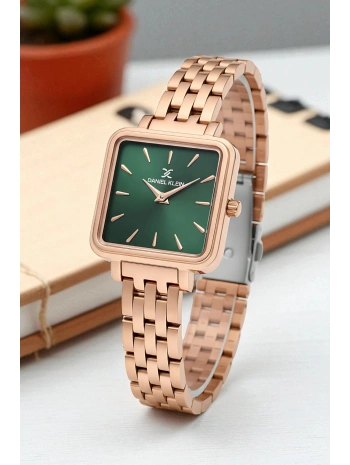 Çelik Kordon&Kasa Kadın Kol Saati+Bileklik Hediyeli Rose sddk109