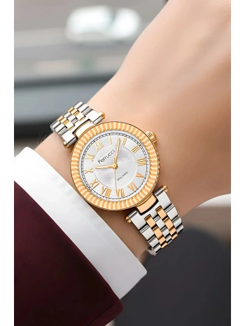 Çelik Kordon Çelik Kasa Kadın Kol Saati Gümüş-Rose sdfer184