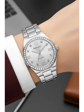 Çelik Kordon Çelik Kasa Kadın Kol Saati Gümüş sdfer185