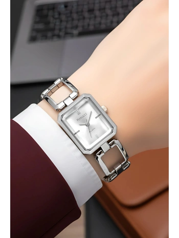 Çelik Kordon Çelik Kasa Kadın Kol Saati Gümüş sdfer187