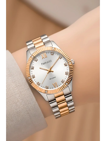 Çelik Kordon Çelik Kasa Kadın Kol Saati Gümüş-Rose sdfer188