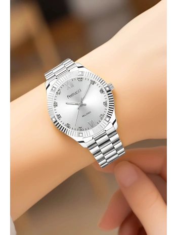 Çelik Kordon Çelik Kasa Kadın Kol Saati Gümüş sdfer188