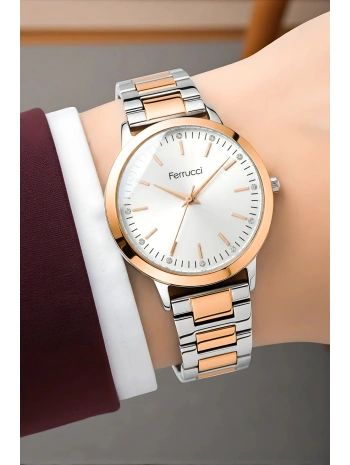 Çelik Kordon Çelik Kasa Kadın Kol Saati Gümüş-Rose sdfer189