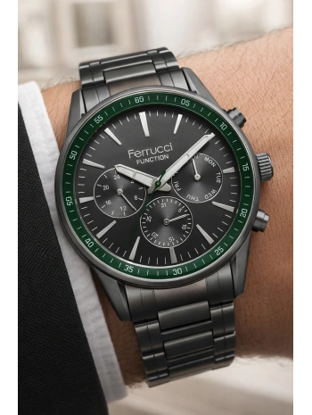 Function Erkek Kol Saati Çelik Kordon Füme Bileklik Hediyeli 3atm sdfer061