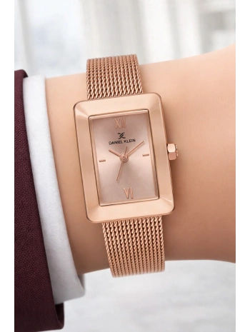 Daniel Klein Çelik Kordon Çelik Kasa Kadın Kol Saati+Bileklik Hediyeli Rose Renk sddk113