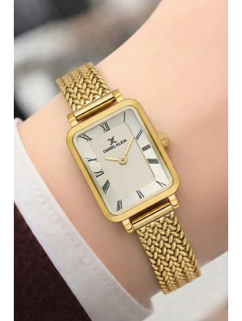 Daniel Klein Çelik Kordon Çelik Kasa Kadın Kol Saati+Bileklik Hediyeli Gold Renk sddk114