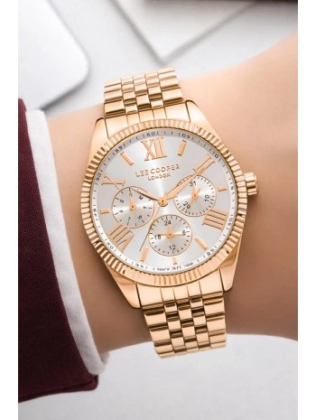 Lee Cooper Rose Gold Renk Çelik Kordon&kasa Kadın Kol Saati Bileklik Hediyeli Sdlc008