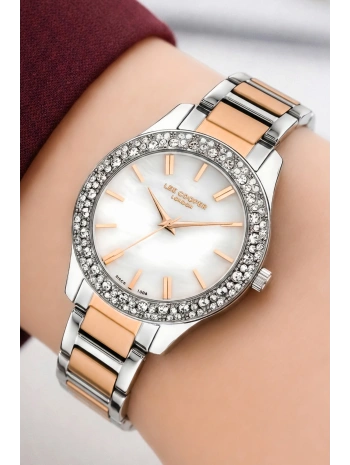 Lee Cooper Gümüş-Rose Renk Çelik Kordon&kasa Kadın Kol Saati Bileklik Hediyeli Sdlc015