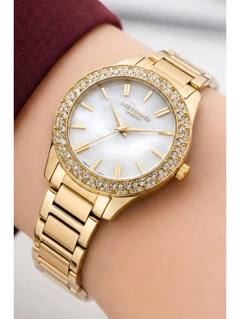 Lee Cooper Gold Renk Çelik Kordon&kasa Kadın Kol Saati Bileklik Hediyeli Sdlc015