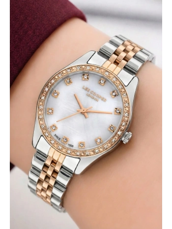 Lee Cooper Gümüş-Rose Renk Çelik Kordon&kasa Kadın Kol Saati Bileklik Hediyeli Sdlc016